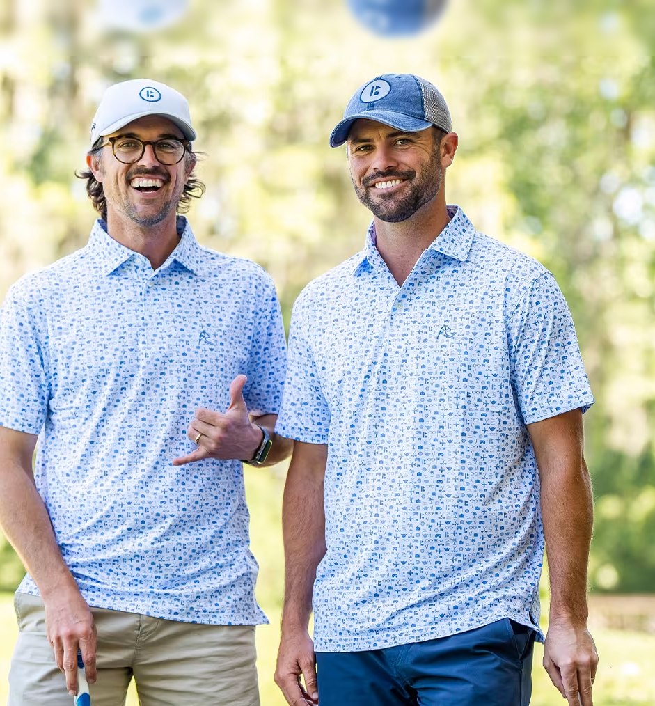 Wesley and George Bryan on the course
